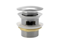 Aqualine Vanová výpust 6/4", Click Clack, pro vany s integrovaným přepadem, mosaz/chrom TF5005