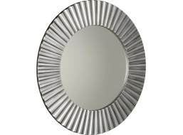 Sapho PRIDE kulaté zrcadlo v dřevěném rámu ø 90cm, stříbrná PD902