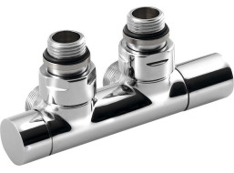 Sapho TWIN připojovací sada ventilů pro středové připojení, chrom CP401S