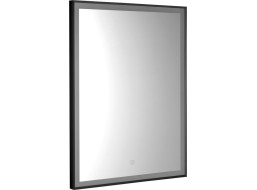 Aqualine CORNA zrcadlo s LED osvětlením 60x80cm, dotykový senzor, stmívatelné, černá mat CN060