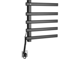 Sapho ELCOR elektrický sušák ručníků 480x520x50 mm, 63 W, černá mat EB530