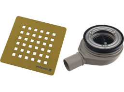 Polysan FLEXIA vaničkový sifon, průměr 90mm, DN40, krytka zlato mat 17752