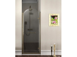 Gelco ANTIQUE sprchové dveře otočné, 800mm, pravé, ČIRÉ sklo, bronz GQ1380RC