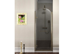 Gelco ANTIQUE sprchové dveře otočné, 900mm, levé, ČIRÉ sklo, bronz GQ1290LC