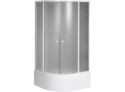 Aqualine ARLEN čtvrtkruhová sprchová zástěna 800x800x1500 mm, sklo Brick BTR803