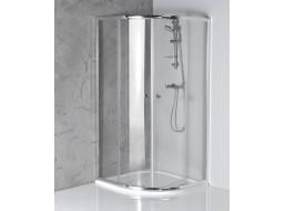 Aqualine ARLETA čtvrtkruhová sprchová zástěna 800x800mm, čiré sklo HLS800Y