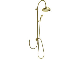 Sapho VANITY sprchový sloup k napojení na baterii, hlavová, ruční sprcha, bronz SET066