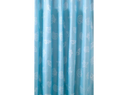 Aqualine Sprchový závěs 180x200cm, polyester, modrá, mušle ZP006