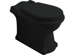 Kerasan RETRO WC mísa stojící, 39x61cm, spodní/zadní odpad, černá mat 101631