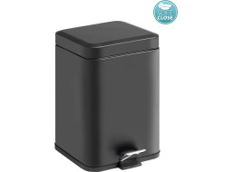 Gedy ARGENTA odpadkový koš 5l, Soft Close, černá mat 230914