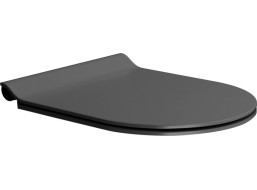 GSI PURA/KUBE X WC sedátko, SLIM Soft Close, černá mat/chrom MS86CSN26
