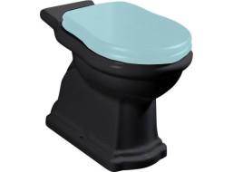 Kerasan RETRO WC kombi mísa 38, 5x72cm, spodní odpad, černá mat 101231