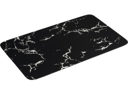 Aqualine Koupelnová předložka 50x80cm, absorpční, černá/mramor PCD011