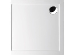 Polysan AURA sprchová vanička z litého mramoru, čtverec 90x90cm, bílá 43511