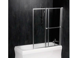Polysan OLBIA vanová zástěna s pneumatickým zdvihem, š. 1230mm, stříbrná, čiré sklo 30317