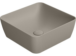 GSI SAND/NUBES keramické umyvadlo na desku 38x38cm, tortora mat 903805