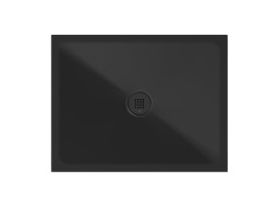 GSI Keramická sprchová vanička, obdélník 90x70x2cm, černá mat 46090726