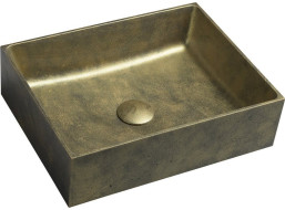 Sapho FORMIGO betonové umyvadlo na desku, 47, 5x36, 5cm, zlato FG118
