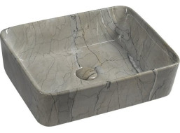 Sapho DALMA keramické umyvadlo na desku, 48x38 cm, grigio MM513