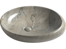 Sapho DALMA keramické umyvadlo na desku, 68x44 cm, grigio MM313