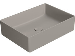 GSI KUBE X keramické umyvadlo na desku, 50x37cm, tortora mat 942905