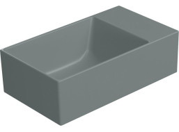 GSI KUBE X keramické umývátko 40x23cm, bez otvoru, pravé/levé, agave mat 9484004