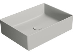 GSI KUBE X keramické umyvadlo na desku, 50x37cm, cenere mat 942917