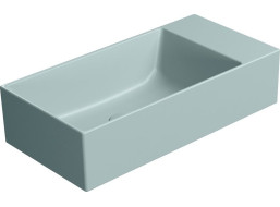 GSI KUBE X keramické umývátko 50x25cm, bez otvoru, pravé/levé, ghiaccio mat 9486015
