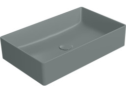 GSI KUBE X keramické umyvadlo na desku, 60x37cm, agave mat 945304