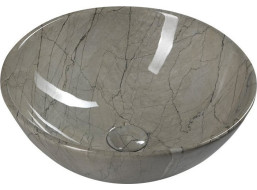 Sapho DALMA keramické umyvadlo na desku, Ø 42 cm, grigio MM113