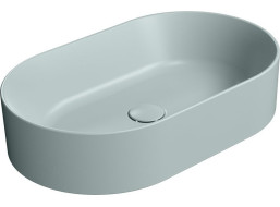 GSI KUBE X keramické umyvadlo na desku, 60x37cm, oválné, ghiaccio mat 945815