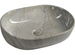 Sapho DALMA keramické umyvadlo na desku, 59x42 cm, grigio MM413