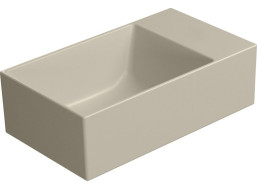 GSI KUBE X keramické umývátko 40x23cm, bez otvoru, pravé/levé, creta mat 9484008