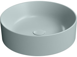 GSI KUBE X keramické umyvadlo na desku, průměr 45cm, ghiaccio mat 942715