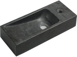 Sapho BLOK kamenné umývátko 38x14cm, antracit 2401-31