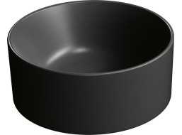 GSI KUBE X keramické umyvadlo na desku, průměr 32cm, černá mat 943526