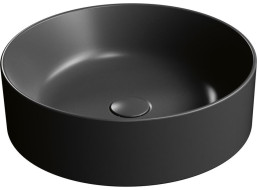 GSI KUBE X keramické umyvadlo na desku, průměr 45cm, černá mat 942726