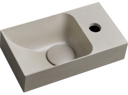 Sapho PICCOLINO betonové umývátko 30, 8x17cm, baterie vpravo, písková PK30514