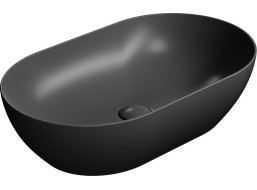 GSI PURA keramické umyvadlo na desku 60x37cm, černá mat 883426