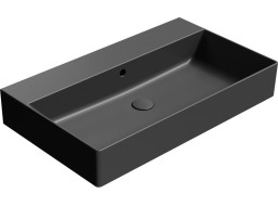 GSI KUBE X keramické umyvadlo 80x47cm, bez otvoru, černá mat 9422026