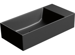 GSI KUBE X keramické umývátko 50x25cm, bez otvoru, pravé/levé, černá mat 9486026