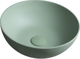 Sapho FORMIGO betonové umyvadlo na desku, Ø 39cm, zelená FG323