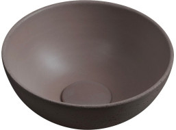 Sapho MINOR betonové umývátko na desku, Ø 26cm, tmavě hnědá MR26015
