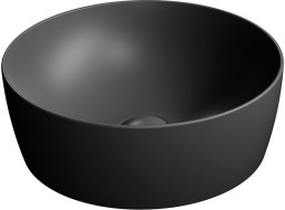 GSI NUBES keramické umyvadlo na desku průměr 40cm, černá mat 903926