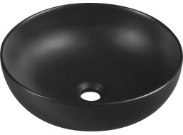 Sapho RONDANE keramické umyvadlo na desku Ø 41cm, černá mat AR435B