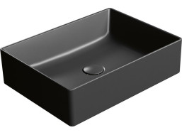 GSI KUBE X keramické umyvadlo na desku, 50x37cm, černá mat 942926