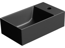 GSI KUBE X keramické umývátko 40x23cm, pravé/levé, černá mat 9484126