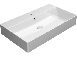 GSI KUBE X keramické umyvadlo 80x47cm, broušená spodní hrana, bílá ExtraGlaze 94229111