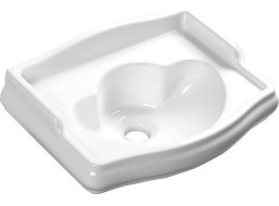 Kerasan RETRO keramické umývátko 41x30cm, bez otvoru, bílá 103301