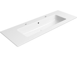 GSI PURA keramické umyvadlo Slim 122x46cm, 2 otvory, bílá ExtraGlaze 8887211